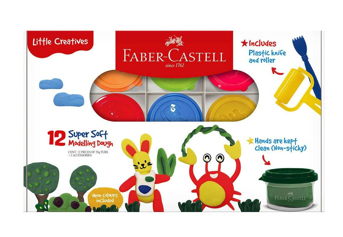 40 X NEW FABER CASTELL MODELLING DOUGH 50 G SET OF 12