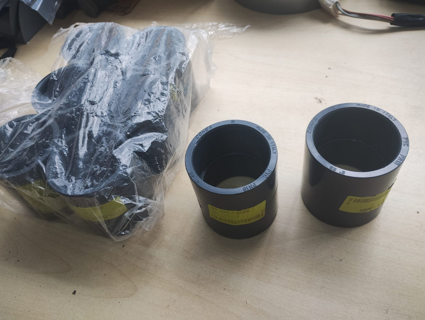 COMER - 2" EQUAL COUPLER - PVC - GREY- HS CPL-0009 - JOBLOT OF 8