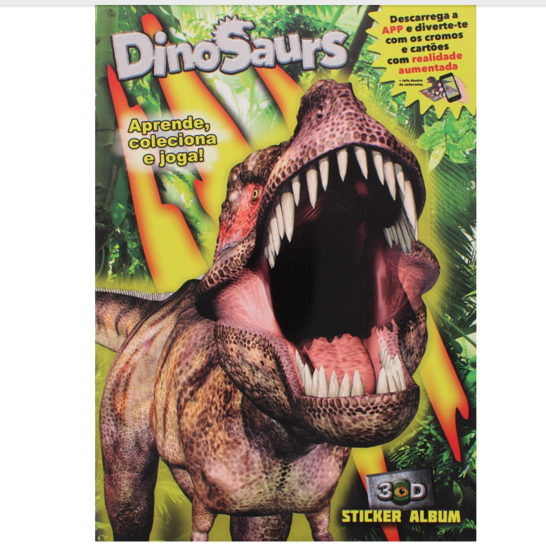 500 X DINOSAUR STICKER BOOK -PORT