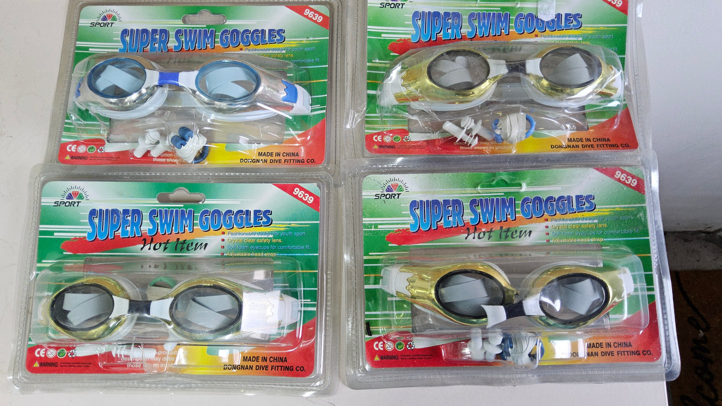 4 PC SUPER SWIM GOGGLES