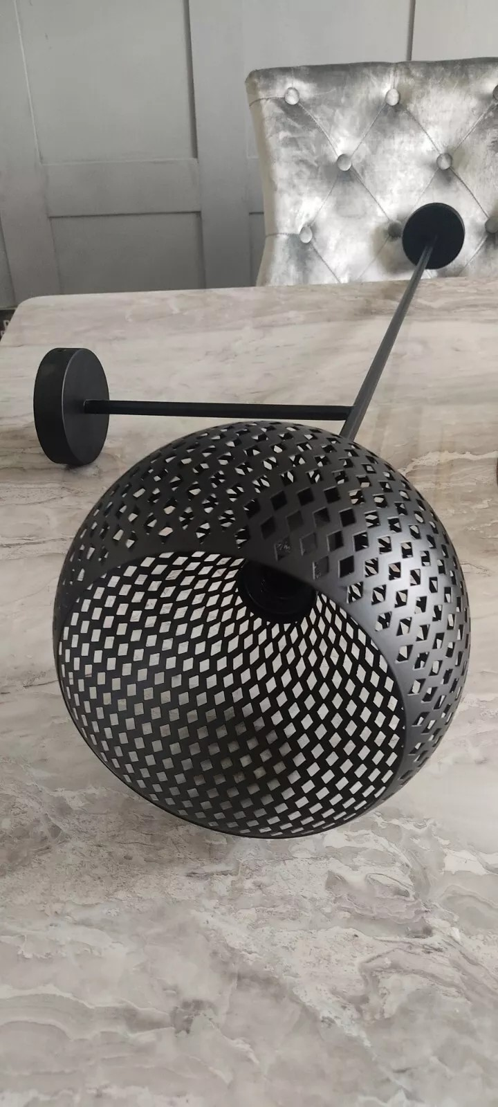 CHELSOM HARLEQUIN CEILING /WALL LIGHT BLACK METAL NEW
