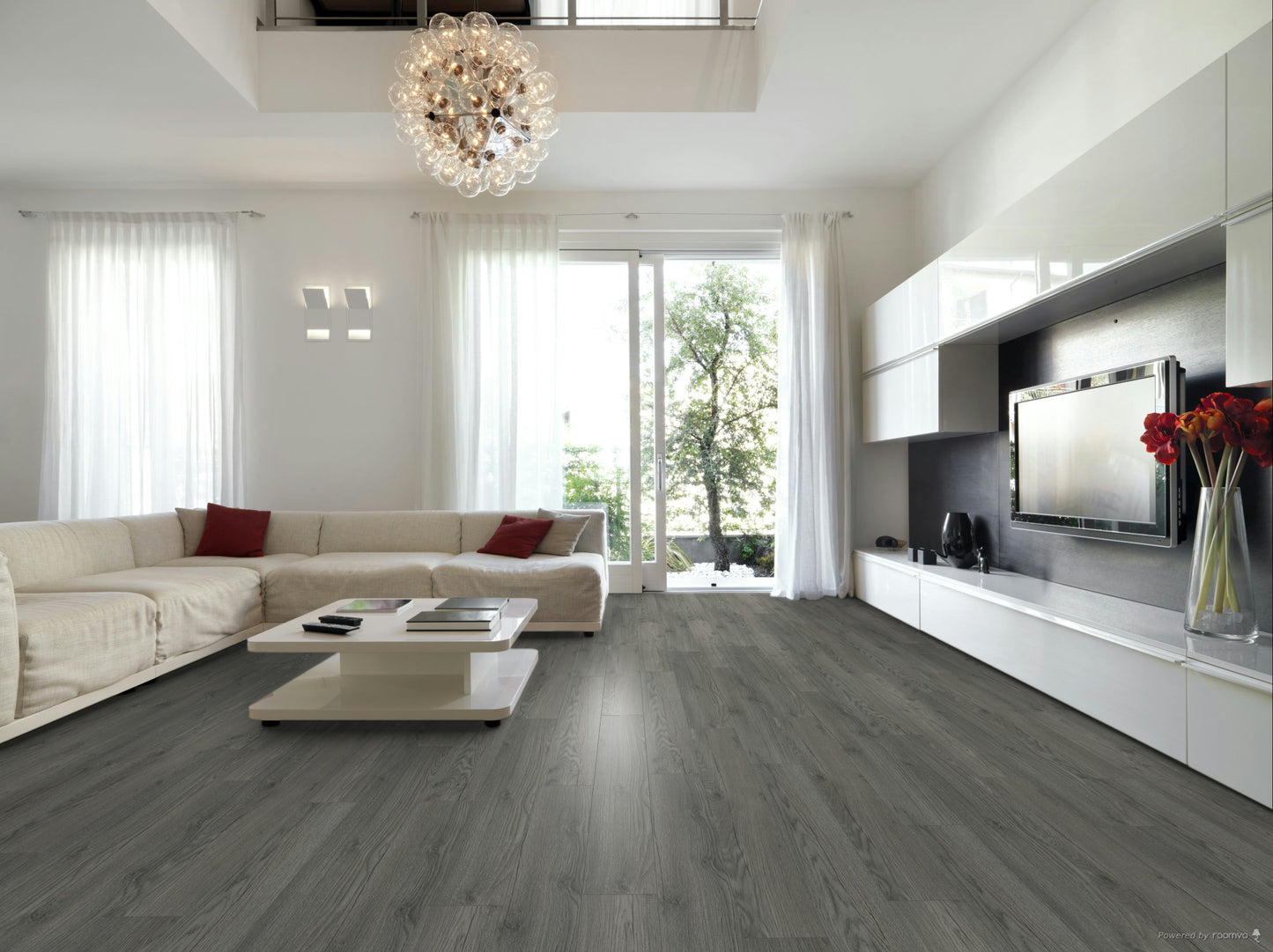 52 X PACKS (129.48M2) EGGER 7MM MID GREY OAK LAMINATE FLOORING 2.49M2/PACK RRP £2,700