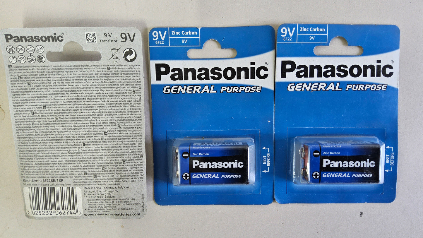 180 PC 9V ZINC CARBON PANASONIC BATTERY