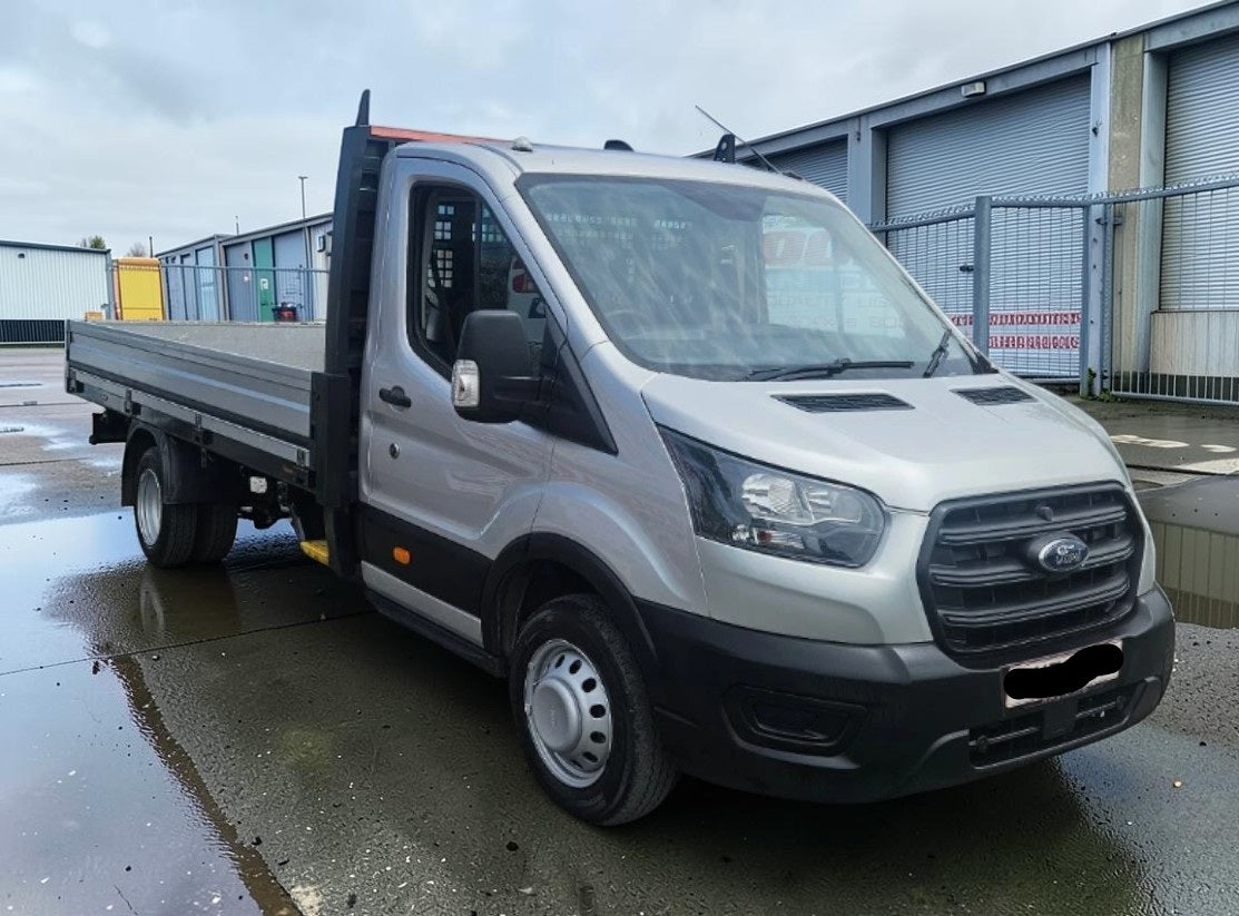 **(ONLY 76K MILEAGE)** 2022 FORD TRANSIT 350 LEADER L4H1 DIESEL MANUAL CHASSIS CAB SILVER