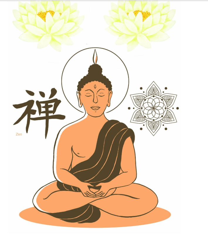 105 X WALL DECO TATTOO- BUDDHA