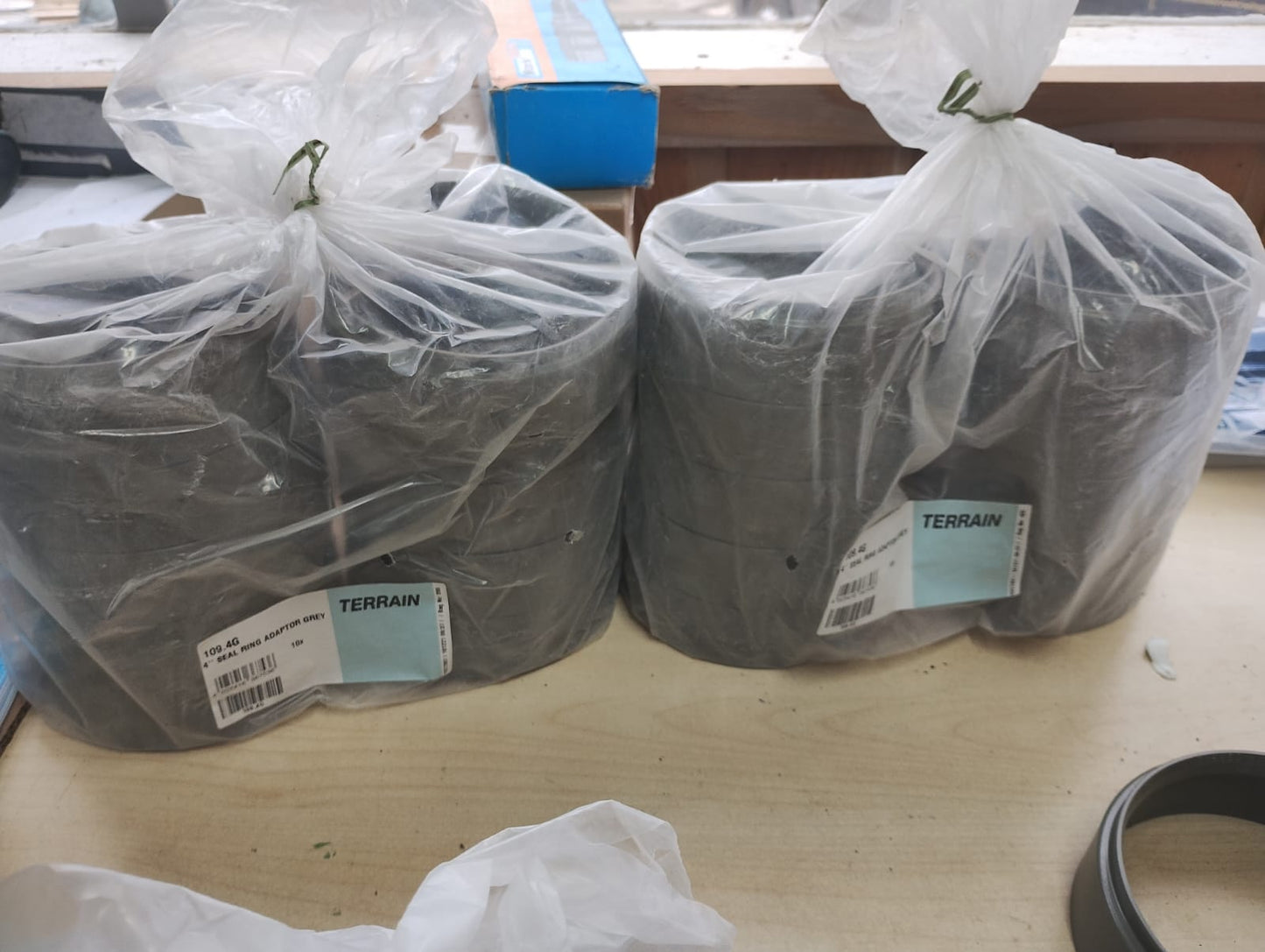 TERRAIN 109.4 4" SEAL RING ADAPTOR GREY - JOBLOT OF 28 NEW