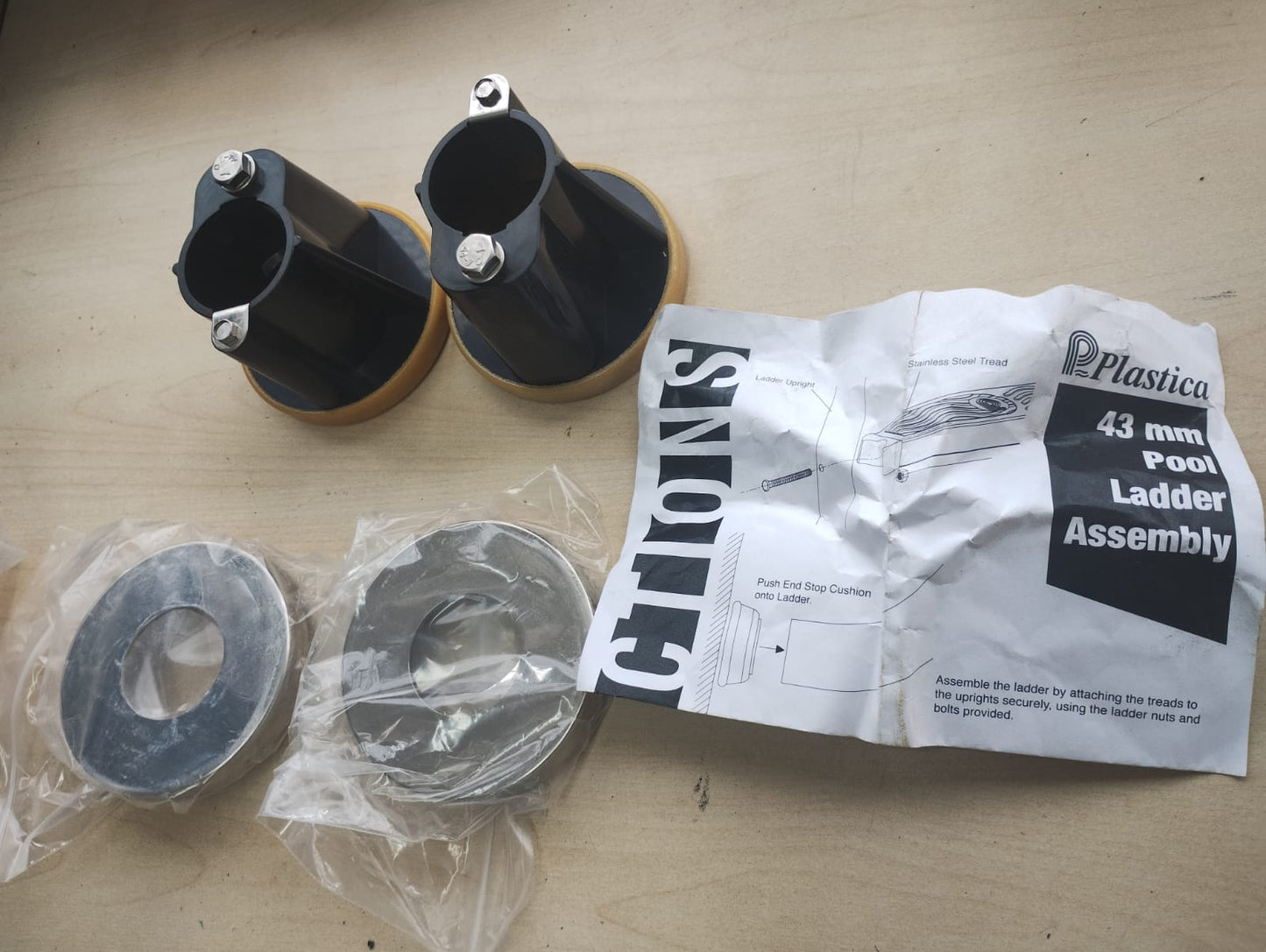 PLASICA - 43MM POOL LADDER ASSEMBLY PACK - NEW