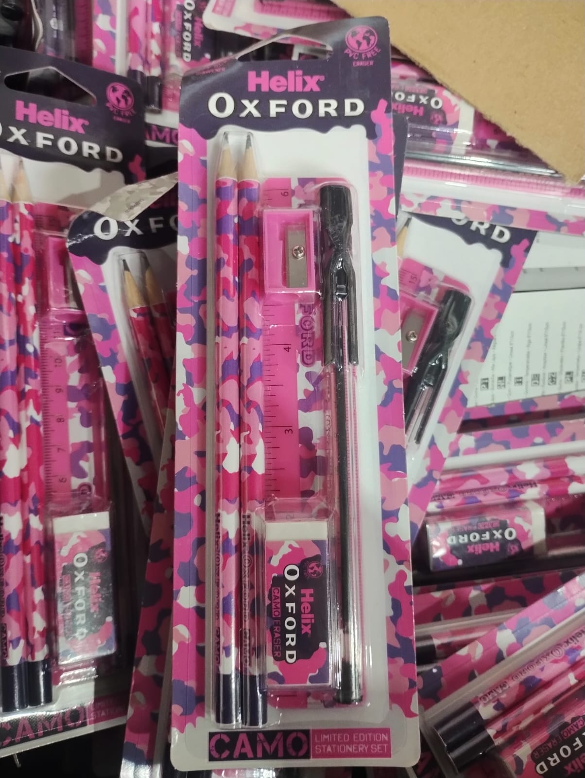 100X HELIX OXFORD CAMO PINK STATIONERY SETS – LIMITED EDITION – BRAND NEW