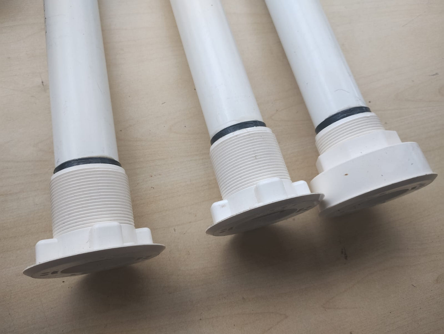 SWIMMING POOL HOUSING FOR POOL LIGHTS SET OF 3 - NEW NEVER USED DIA 100MM X 350MM LONG
