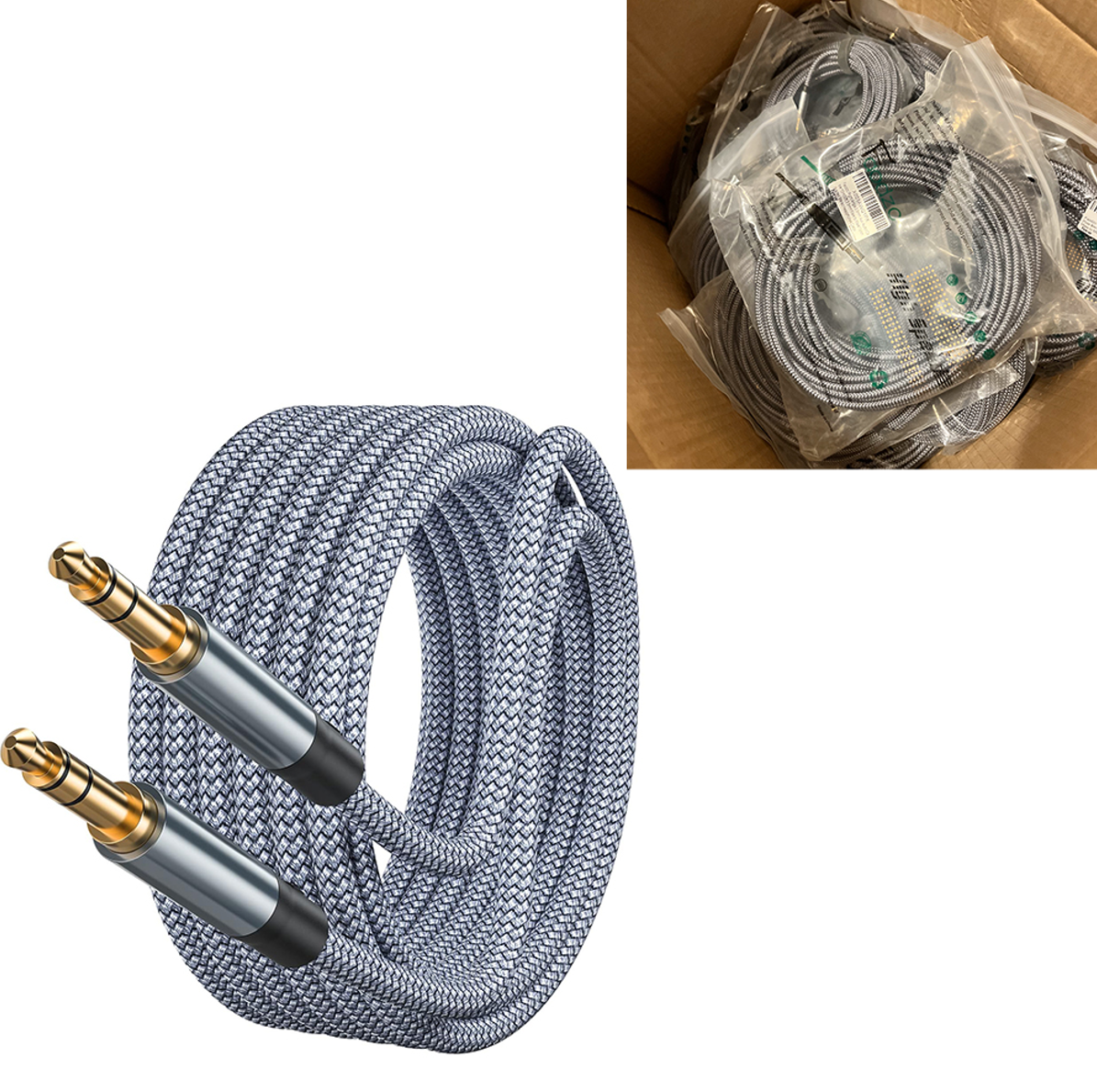 20PCS QUALITY AUX AUDIO CABLES 8 / 15 / 30 METERS BRAND NEW RRP £207 EBAY DAILY SELLERS PRODUCTS