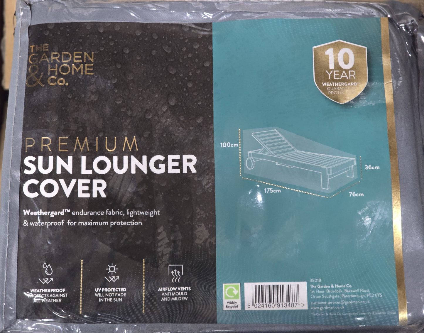 JOB LOT OF 10 PREMIUM SUN LOUNGER COVER GREY MASSIVE RE SALE POTENTIAL
