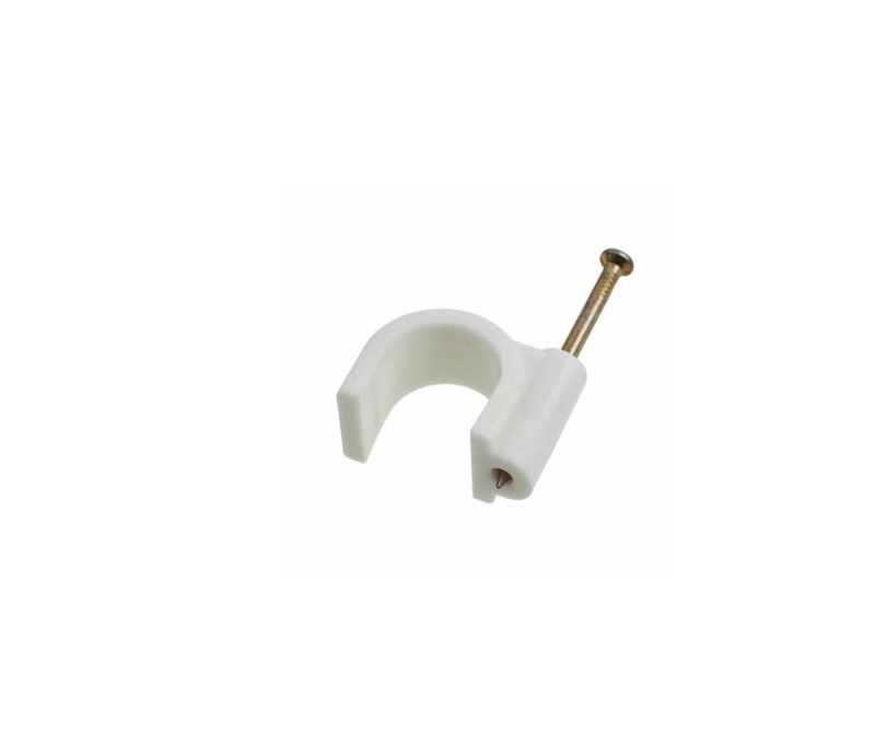 400 X TOWER CABLE CLIP 4MM WHITE