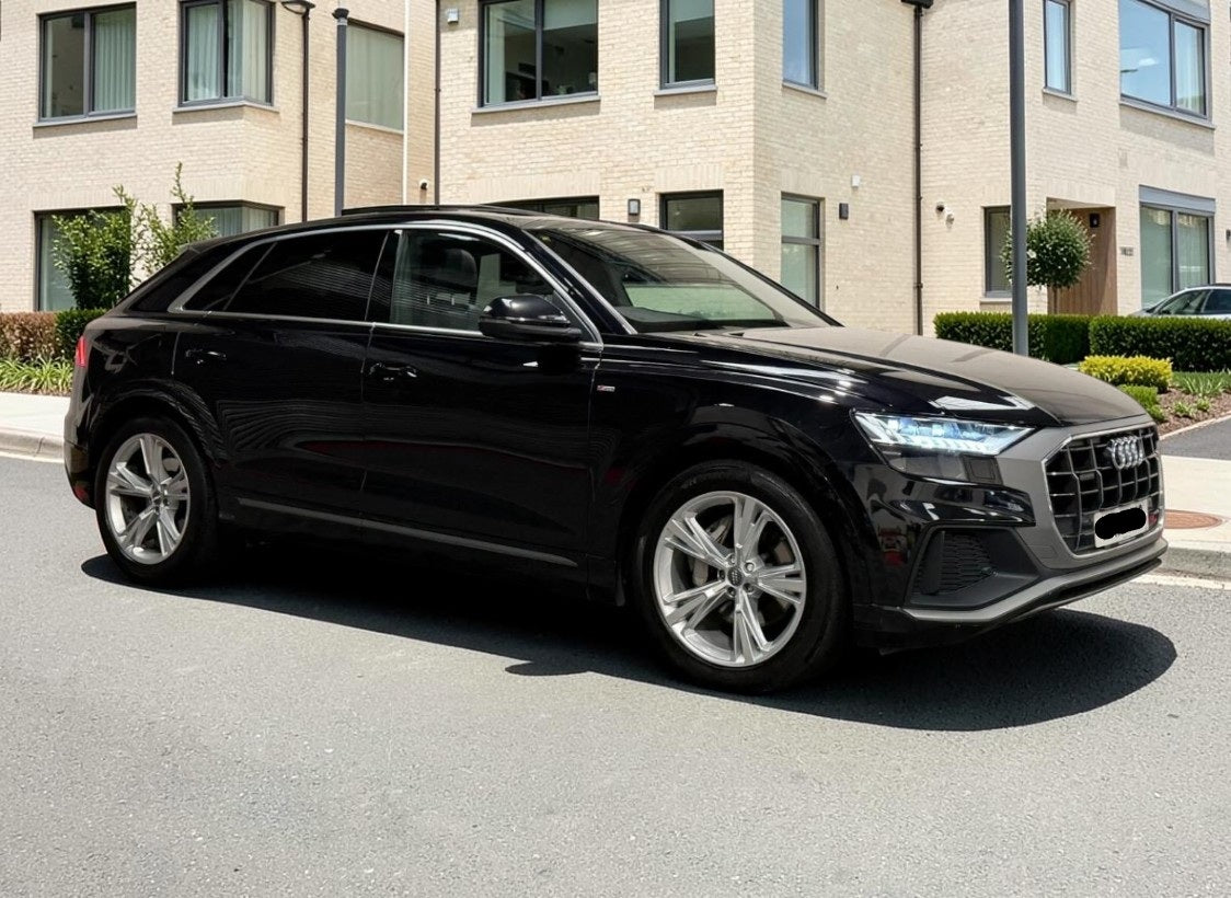 **(ONLY 90K MILEAGE)** 2019 AUDI Q8 S LINE 50 TDI QUATTRO AUTO BLACK SUV >>--NO VAT ON HAMMER--<<