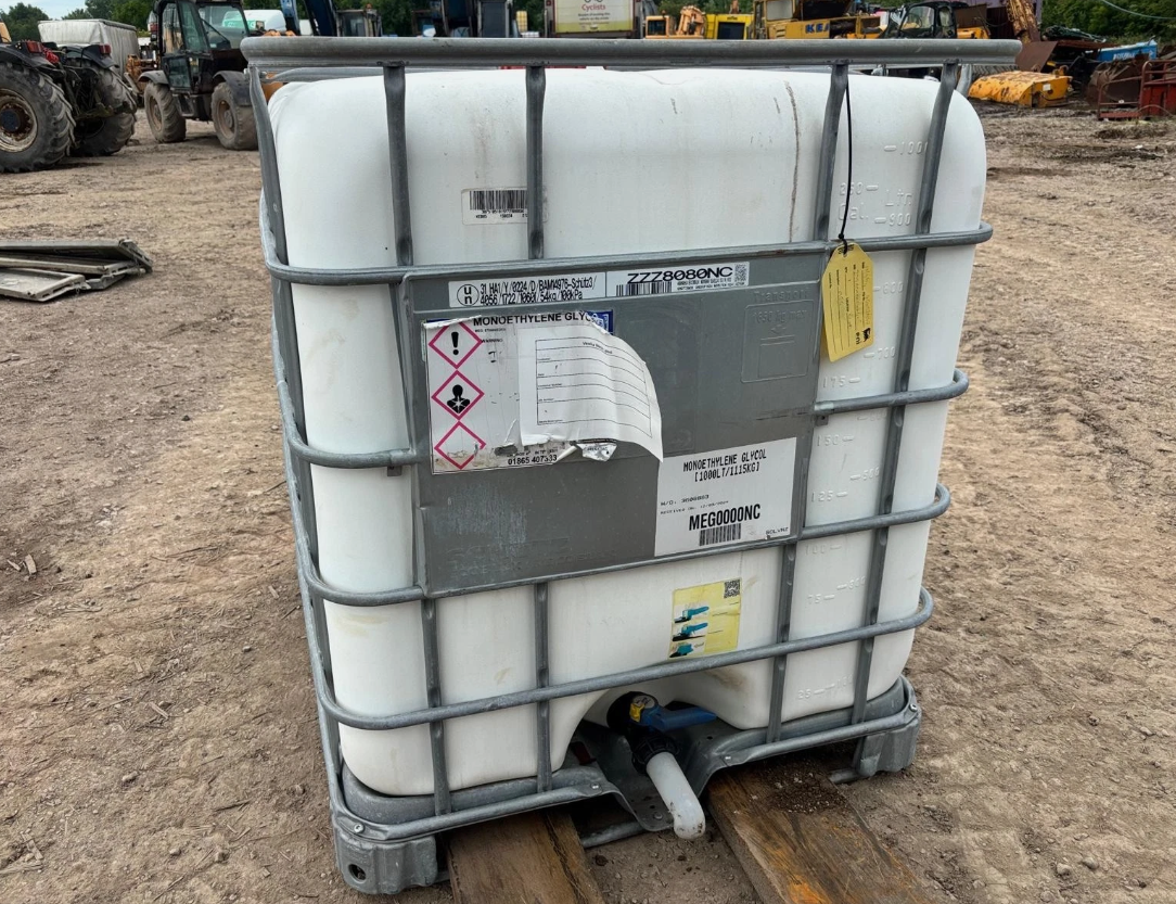 1000 LITRE MEG IBC TANKS MONOETHYLENE GLYCOL IBC CONTAINERS