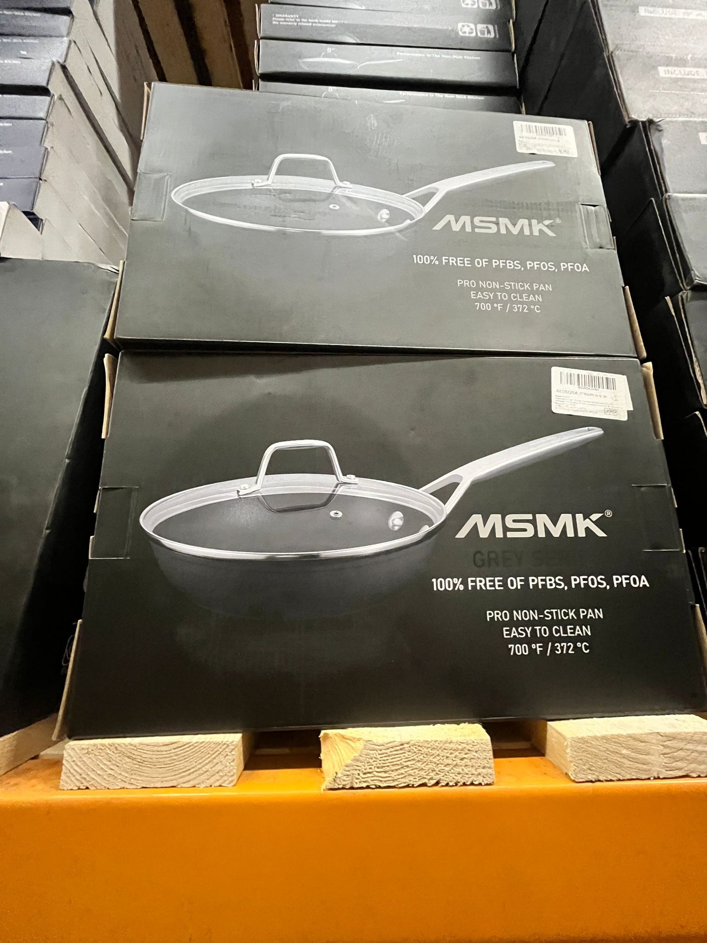 10 X NEW MSMK GREY SERIES 8 INCH PAN WITH GLASS LID