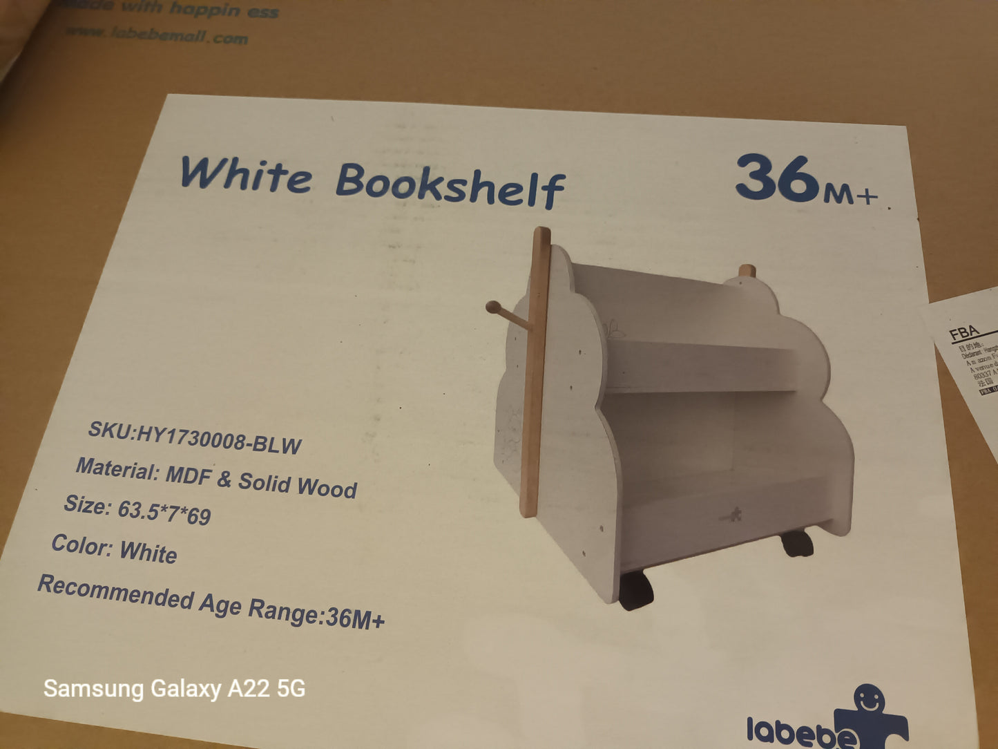 2 X KIDS WHITE BOOKSHELF SET FLATPACKED