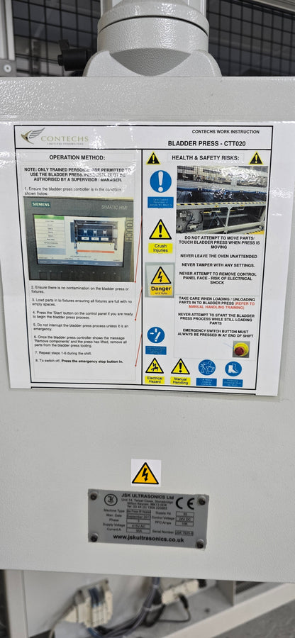 LAMINATION BLADDER PRESS - LISTING FOR ONE OF TWO IDENTICAL GIVEN AT RANDOM - RRP £156,000