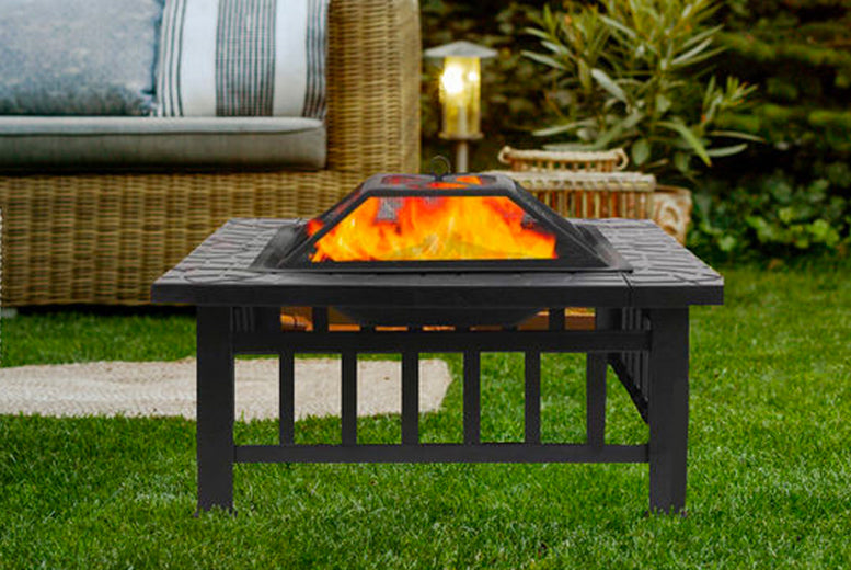 FREE DELIVERY - JOBLOT OF 5 X 3-IN-1 LARGE SQUARE FIRE PIT (SBA-00126)
