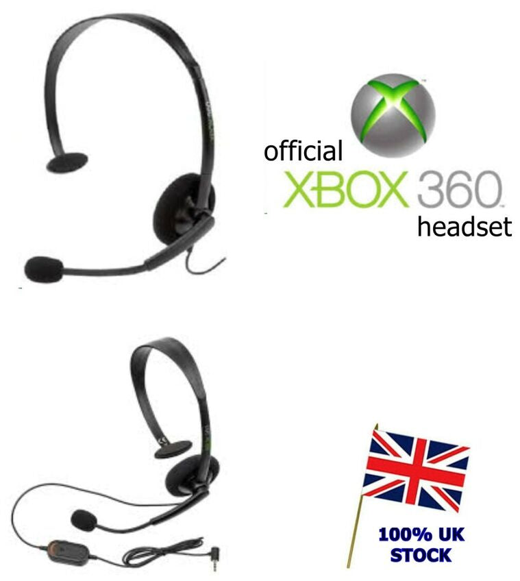 JOBLOT 20 X NEW OFFICIAL XBOX 360 LIVE ONLINE CHAT HEADSET WITH MIC GAMING HEADPHONES 2.5MM AUX