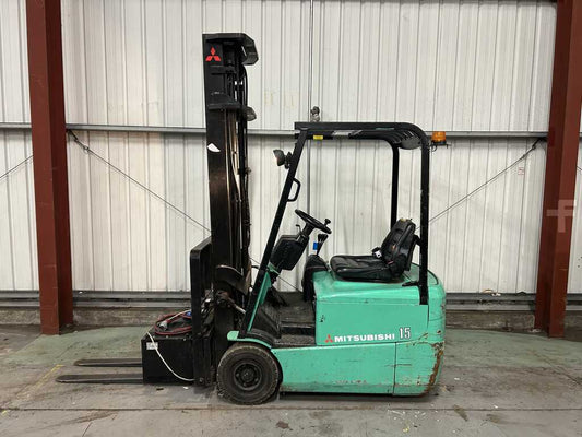 MITSUBISHI FB15KRT ELECTRIC 3-WHEEL FORKLIFT **(INCLUDES CHARGER)**