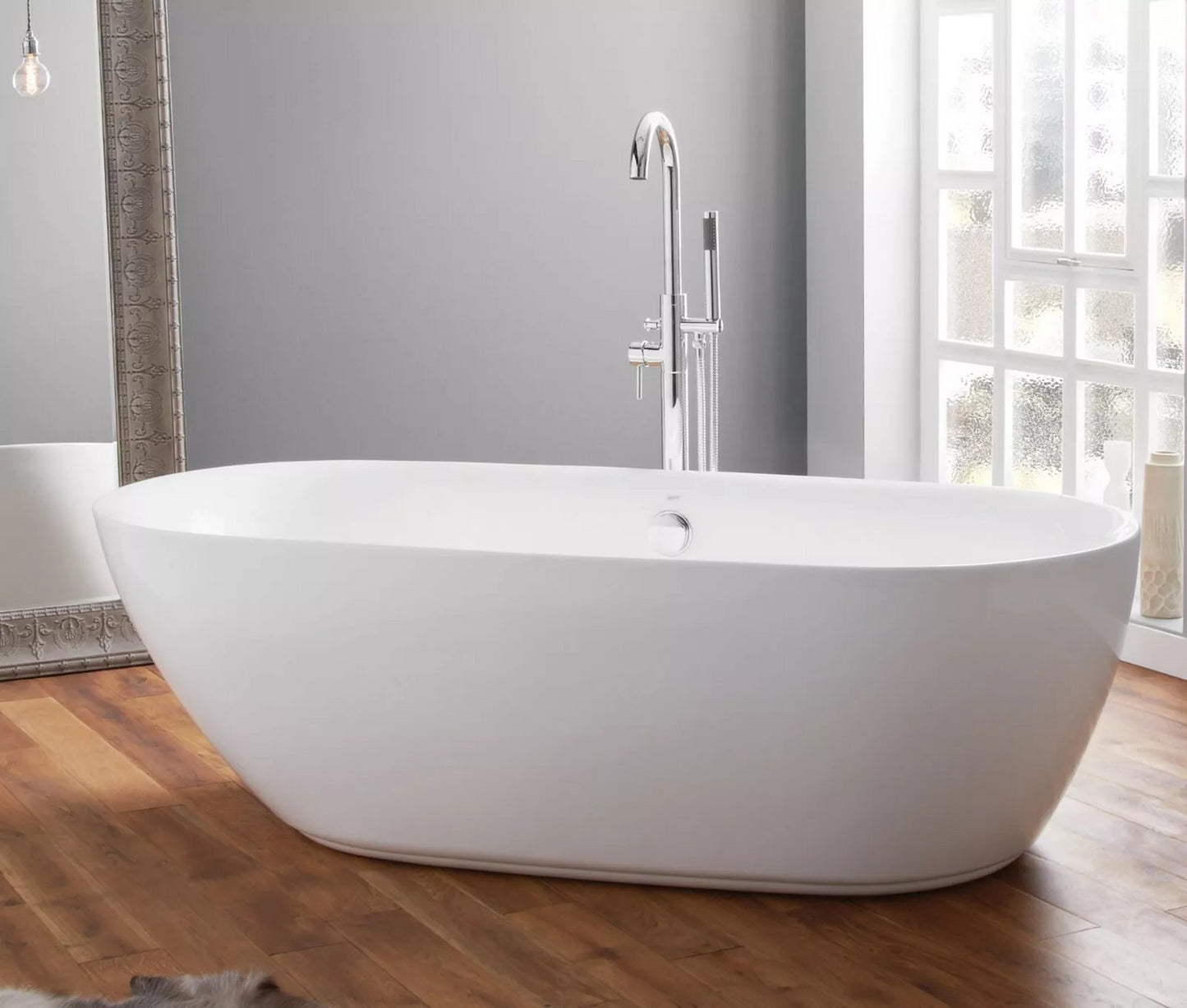 APRIL DOUBLE END FREESTANDING BATH TUB WHITE L 1800XD840X540MM NEW IN SEAL BOX