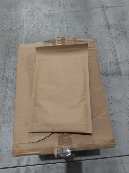 1,800 X KRAFT MESH PAPER PADDED BAGS W180 X L265MM + 50MM FLAP 260GSM - PLAIN - RRP £418.09