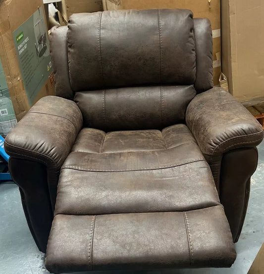 ELECTRIC LEATHER RECLINER MASSAGE CHAIR WITH REMOTE CONTROL OUT OF BOX