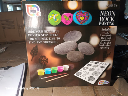 100 X GRAFIX NEON ROCK PAINTING KITS