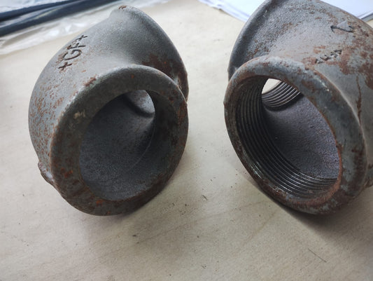 +GF+ 2" CAST ELBOWS - PIPE FITTINGS - NEW NO BOX