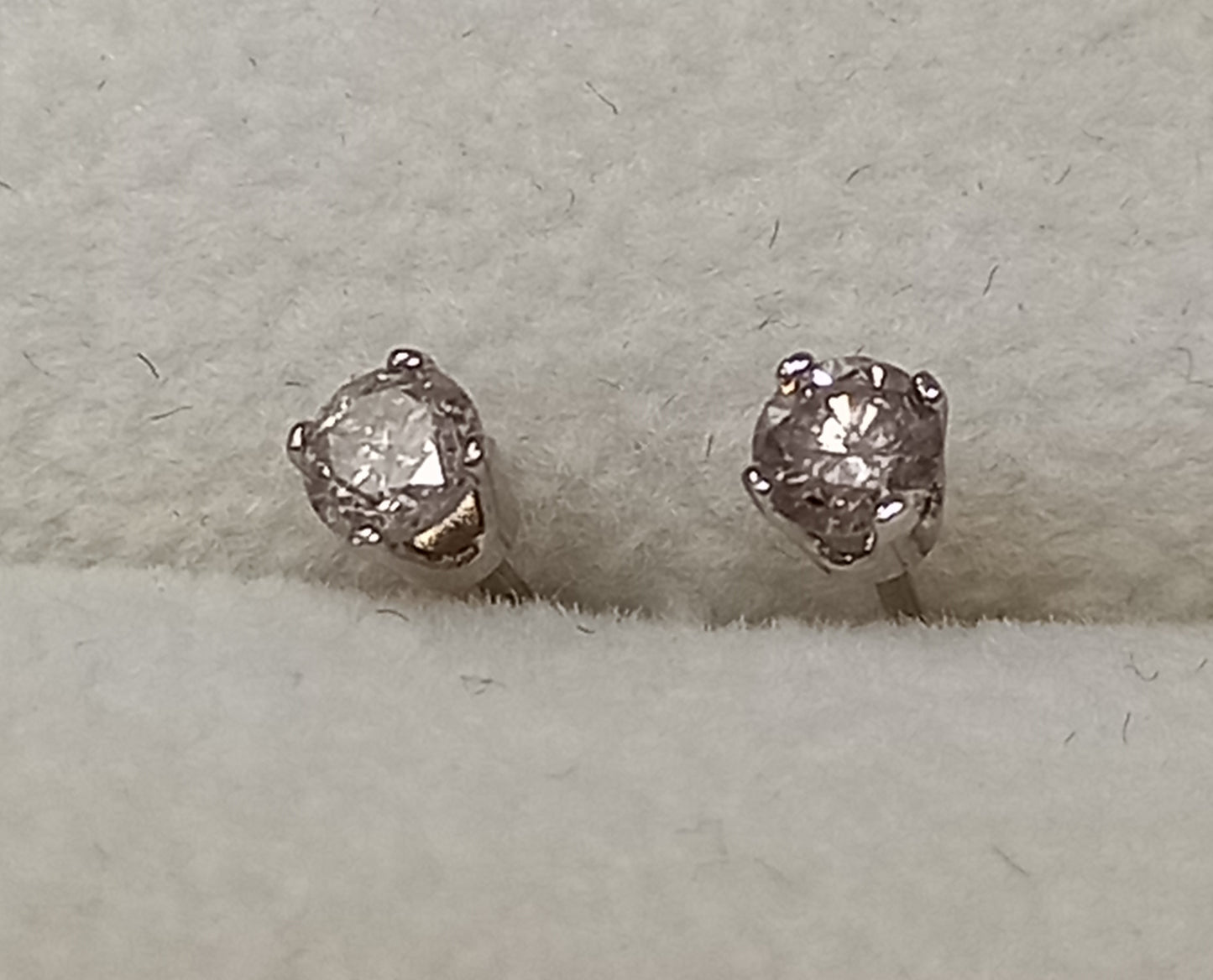 0.10CT DIAMOND STUD EARRINGS 9CT WHITE GOLD