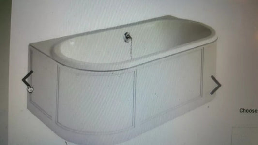 BATHSTORE FREE STAND OVAL DOUBLE END BATH WHITE AND WITH LEGS NEW PACKAGE