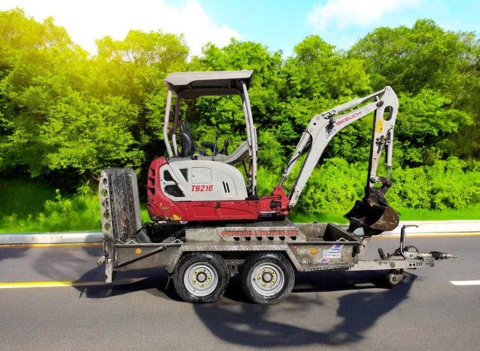 2015 TAKEUCHI TB216 MINI EXCAVATOR + PLANT TRAILER