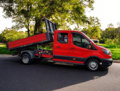 2018 (68) FORD TRANSIT 350 TDCI 130BHP RWD L3H1 LWB CREW CAB TIPPER >>--NO VAT ON HAMMER--<<