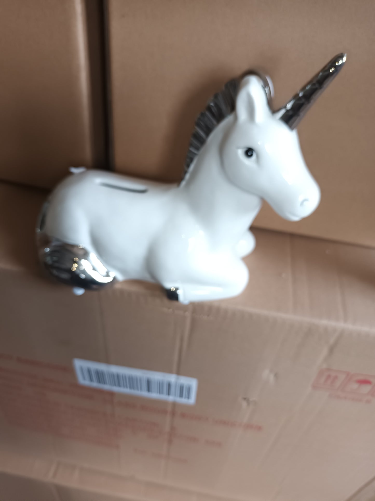 11 X NEW SILVER PLATED UNICORN MONEY BOX