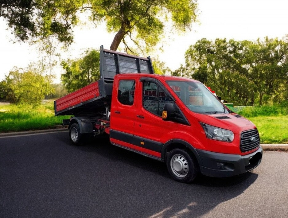 2018 (68) FORD TRANSIT 350 TDCI 130BHP RWD L3H1 LWB CREW CAB TIPPER >>--NO VAT ON HAMMER--<<