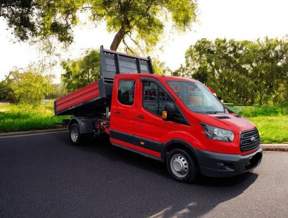 2018 (68) FORD TRANSIT 350 TDCI 130BHP RWD L3H1 LWB CREW CAB TIPPER >>--NO VAT ON HAMMER--<<