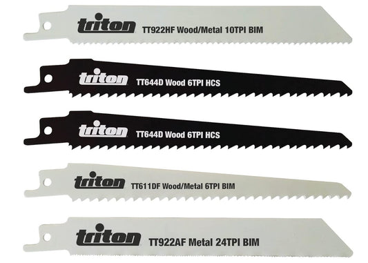 140 PACKS OF 5 TRITON RECIP SAW BLADE SET 150MM