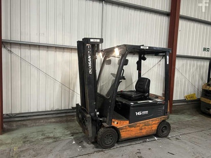 **(INCLUDES CHARGER)** 2012 DOOSAN B16X-5 ELECTRIC 4-WHEEL FORKLIFT – 1,600KG CAPACITY, 4,750MM LIFT