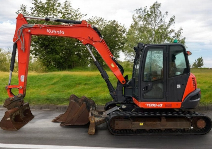 2018 KUBOTA KX080-4A 8 TONNE EXCAVATOR DIGGER