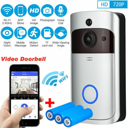 20 X WIRELESS WIFI DOORBELLS SMART PHONE SECURITY CAMERA + RECHARGEABLE BATTERIES - RRP £300