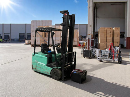 **(INCLUDES CHARGER)** 2003 MITSUBISHI FB15KRT ELECTRIC FORKLIFT – 1,500KG CAPACITY