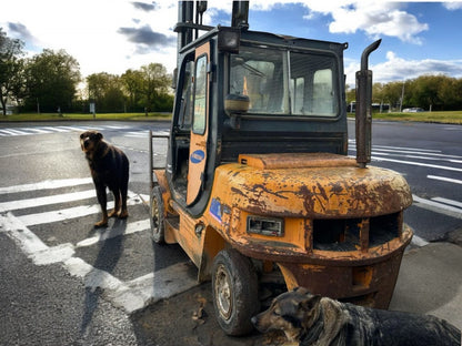 SAMSUNG SE45D DIESEL FORKLIFT TRUCK – 4.5 TON LIFT – LONG FORKS – FULL CAB