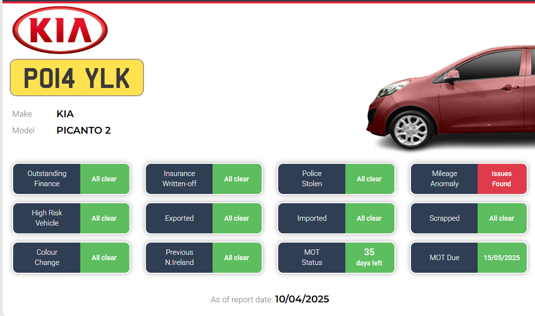 **(ONLY 82K MILEAGE)** 2014 KIA PICANTO 2 – 1.0 PETROL HATCHBACK >>--NO VAT ON HAMMER--<<