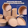 1000 12OZ BROWN KRAFT DISPOSABLE SOUP CONTAINERS WITH LIDS - IDEAL FOR ICE CREAM TUBS AND SOUP BOWLS