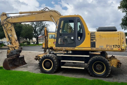 KOMATSU PW170ES-6K WHEELED EXCAVATOR - RAIL ROAD VEHICLE, QUICK HITCH, DITCHING BUCKET