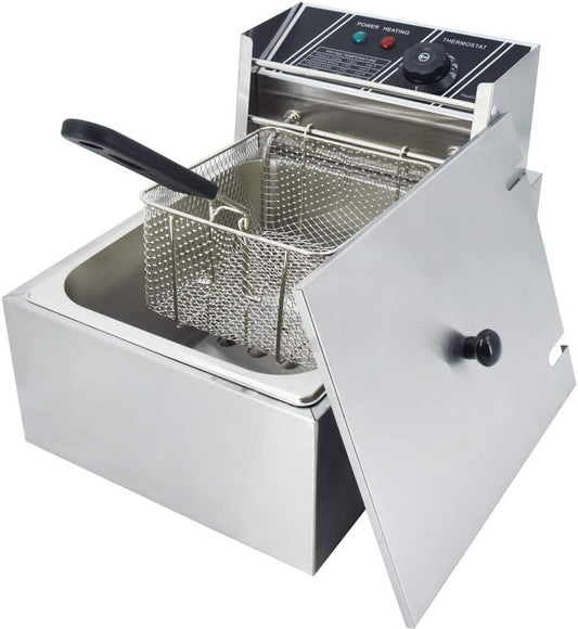 TAIMIKO ELECTRIC DEEP FRYER DEEP FAT FRYER STAINLESS STEEL CHIP FRYER SINGLE FAT