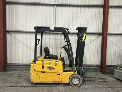 **(INCLUDES CHARGER)** 2012 YALE ERP18VT 3-WHEEL ELECTRIC FORKLIFT – 1,800KG CAPACITY