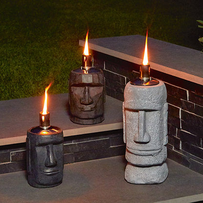 12 PCS GARDEN SUMMER BRANDED STOCK TO CLEAR- 31CM MOAI OIL BURNER STATUE