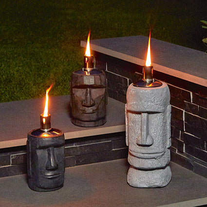 12 PCS GARDEN SUMMER BRANDED STOCK TO CLEAR- 31CM MOAI OIL BURNER STATUE
