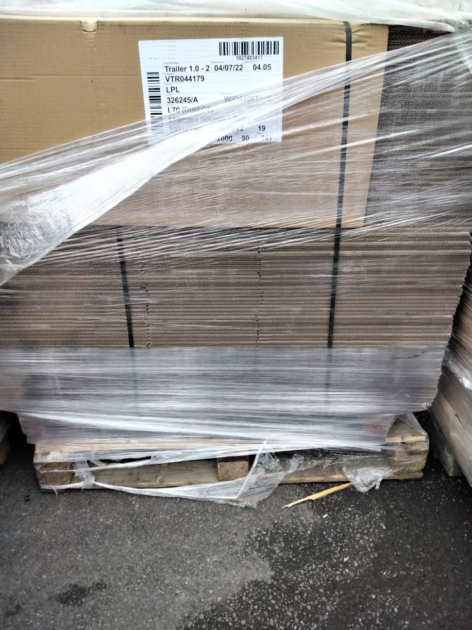 PALLET OF LOOP DOUBLE WALL CARDBOARD BOXES / CARTONS - PREMIUM RANGE 810 X 508 X 508MM